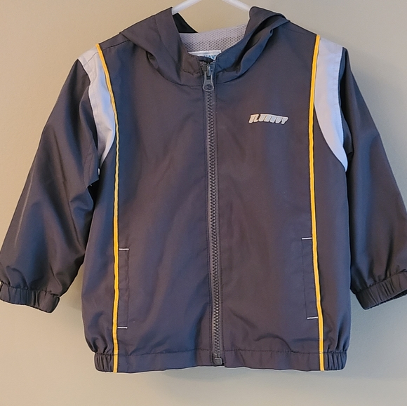 Grey mesh lined hooded windbreaker jacket - Picture 1 of 4